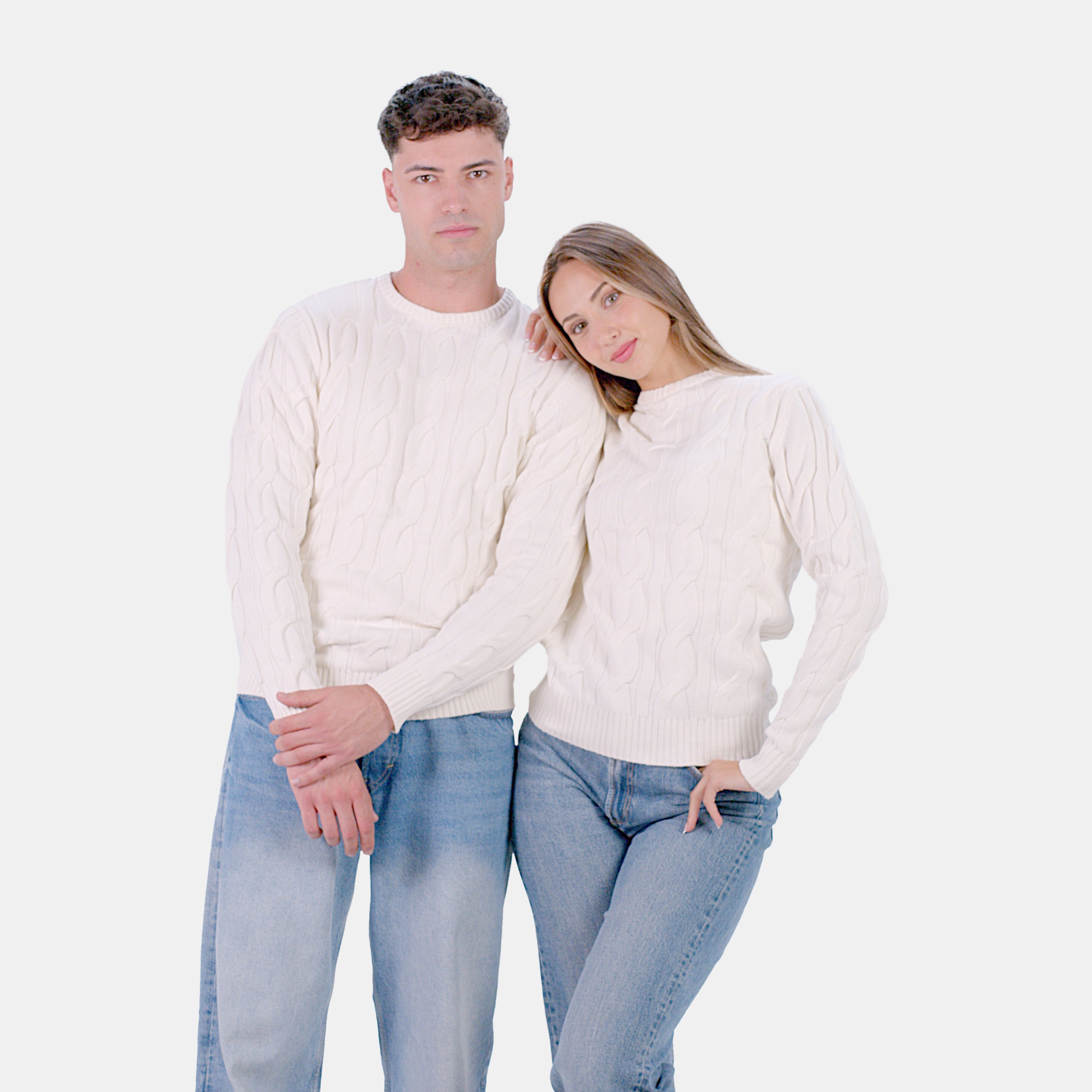 Jersey de Pareja de Algodón Orgánico Snowfall
