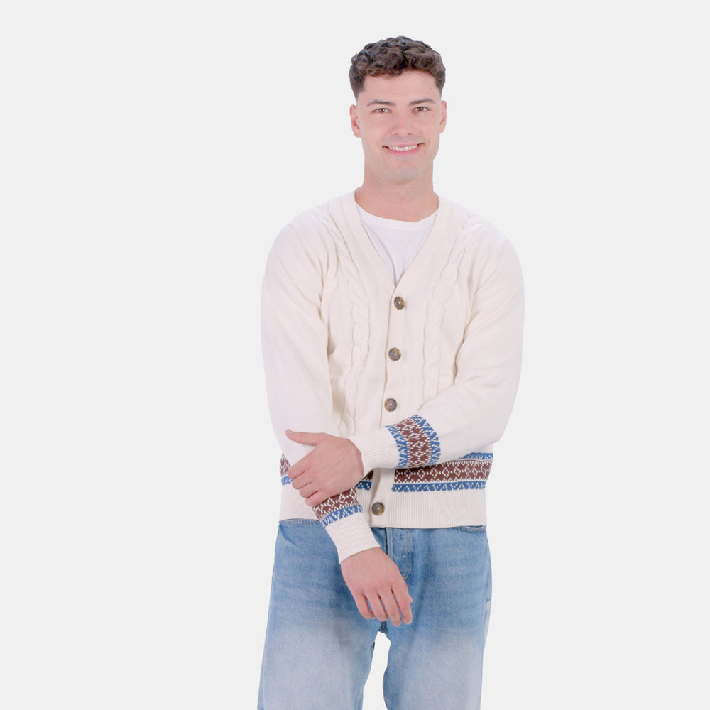 Jersey para Parejas Cárdigan de Algodón Orgánico Renne Hombre
