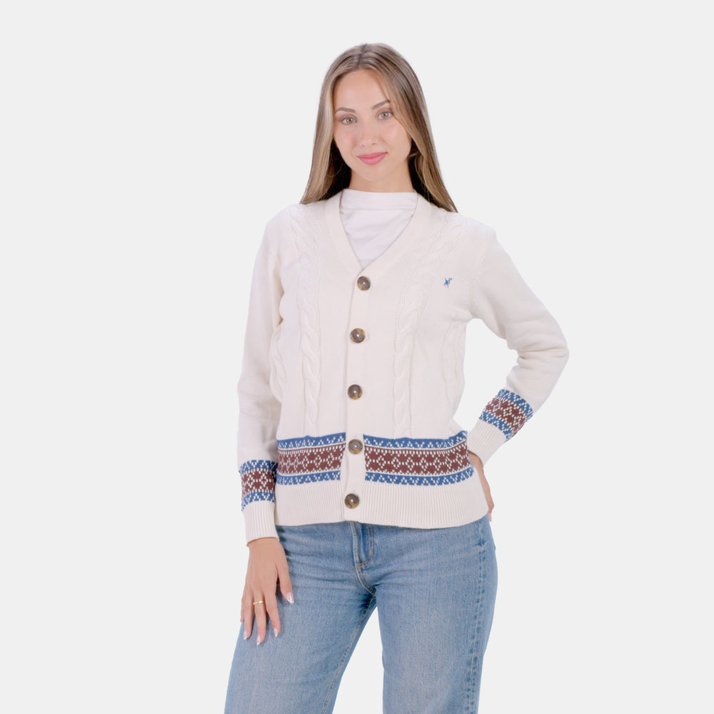 Jersey para Parejas Cárdigan de Algodón Orgánico Renne Mujer
