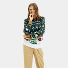 Jersey de Navidad Luces LED para Mujer Santa is Coming to Town
