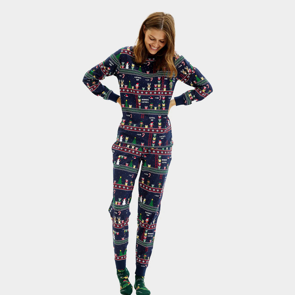 Pijama de Navidad para Adultos Mujer Unisex Vintage Gaming

