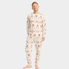 Pijama de Navidad Hombre Adultos Unisex Gingercookies Beige
