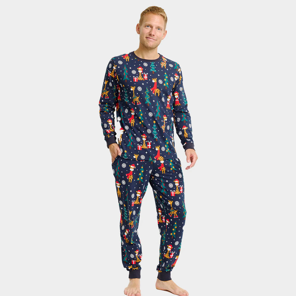 Pijama de Navidad para Adultos Unisex Jirafas Hombre
