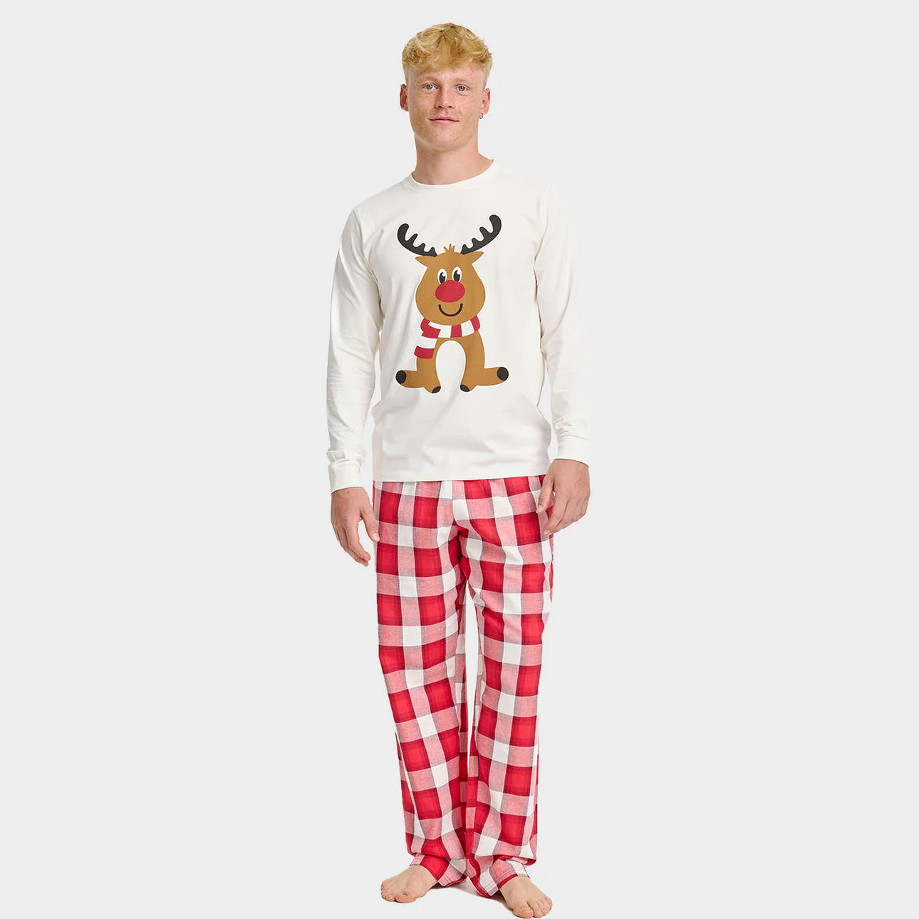 Pijama de Navidad para Adultos Unisex Reno Simpático Hombre