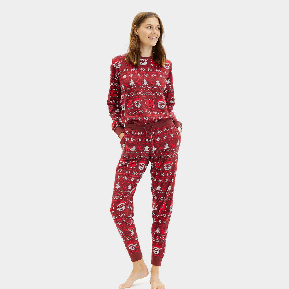 Pijama de Navidad Mujer Adultos Unisex Rojo Ho Ho Ho
