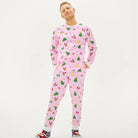 Pijama de Navidad Hombre Adultos Unisex Rosa Motivos Navideños
