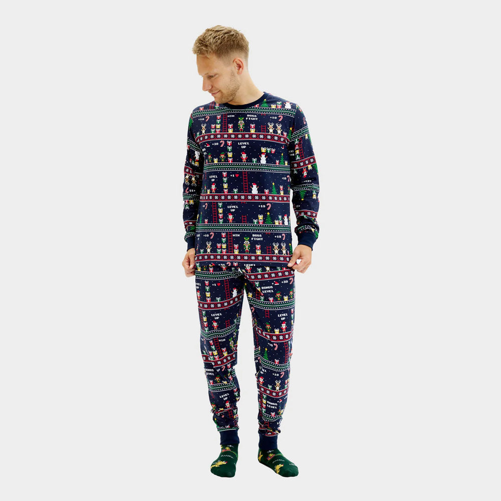 Pijama de Navidad para Adultos Unisex Vintage Gaming Hombre
