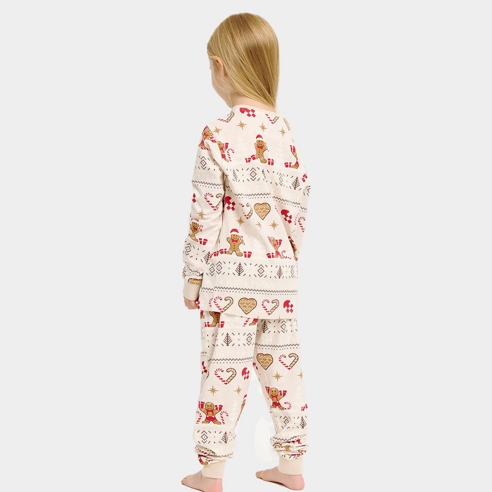 Pijama de Navidad para niño Gingercookies Beige
