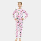 Pijama de Navidad para Niño y Niña Rosa Motivos Navideños
