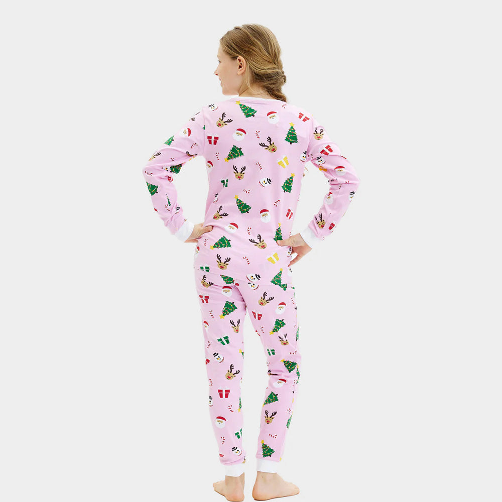 Pijama de Navidad para Niño Rosa Motivos Navideños
