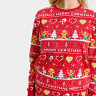 Pijama de Navidad Unisex Gingercookies Rojo para Mujer
