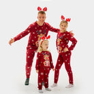 Pijama de Navidad para Familia Reno Rodolfo Rojo 
