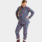 Pijama de Navidad para Adultos Unisex Azul con Motivos Navideños Mujer