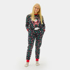 Pijama de Navidad para Mujer con Papá Noel Esquiador

