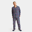 Pijama de Navidad Hombre Niños Azul con Motivos Navideños
