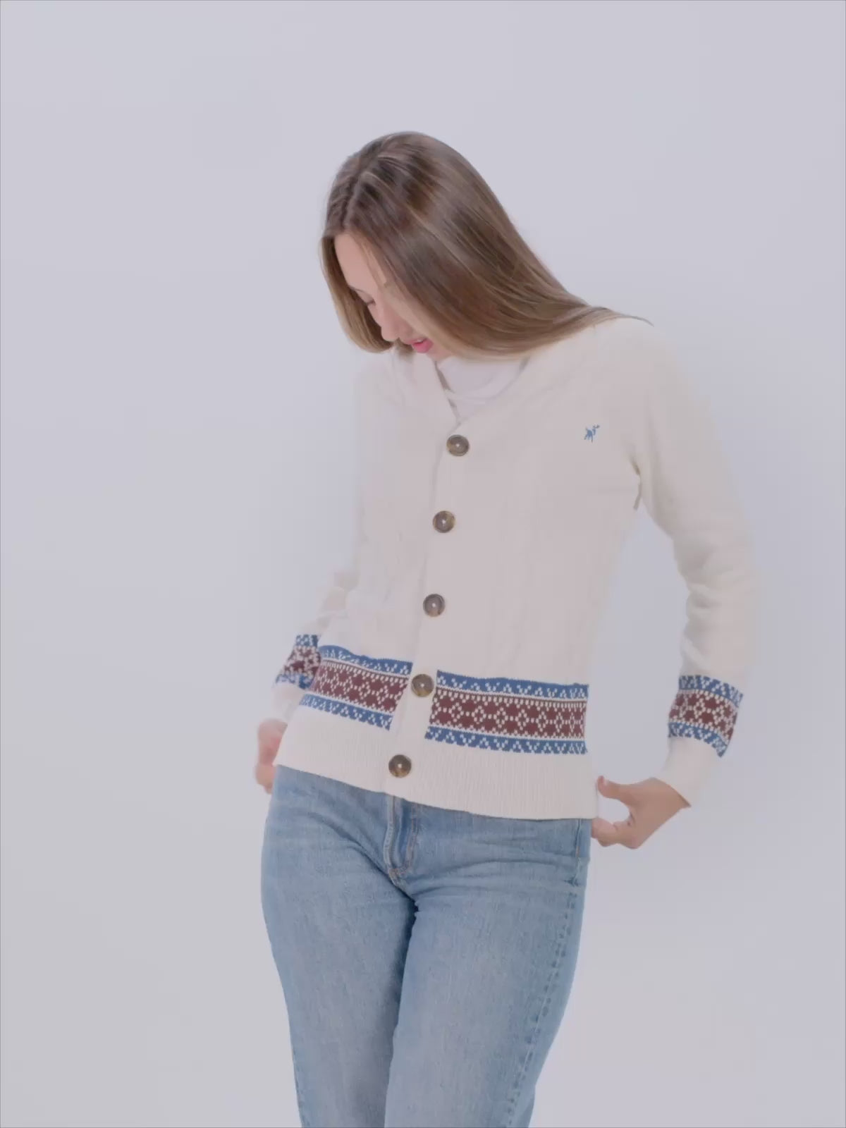 Jersey para Mujer y Hombre Cárdigan de Algodón Orgánico Renne