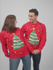 Jersey de Navidad Mujer y Hombre Rojo Árbol de Navidad