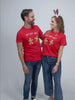 Camiseta de Navidad para Hombre y Mujer Roja Gingerbreads