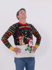 Jersey de Navidad con Luces LED para Hombre y Mujer Santa Rockero
