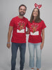 Camiseta de Navidad para Hombre y Mujer Roja Reno Rudolph