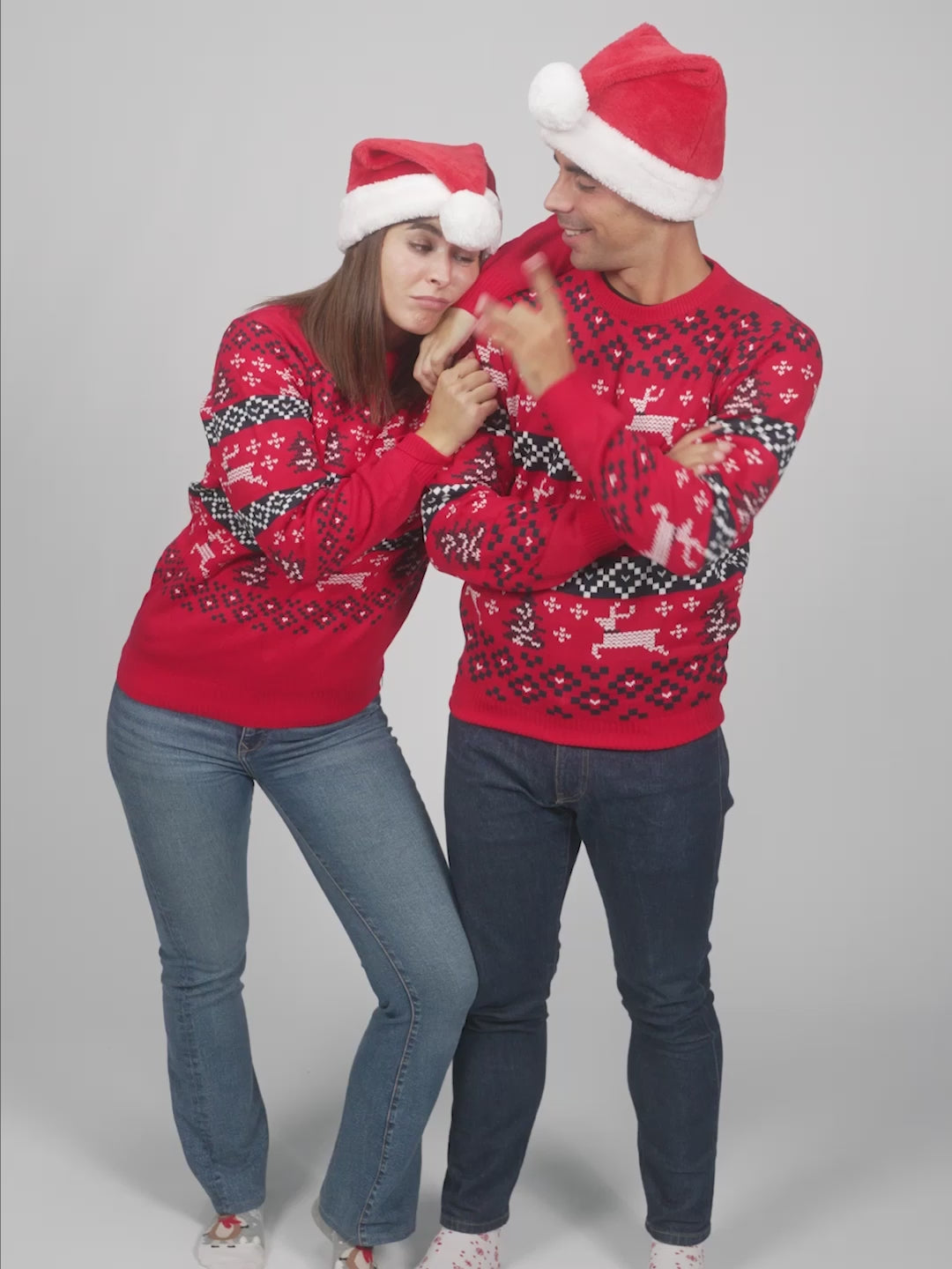 Jersey de Navidad Mujer y Hombre Rojo Canadá