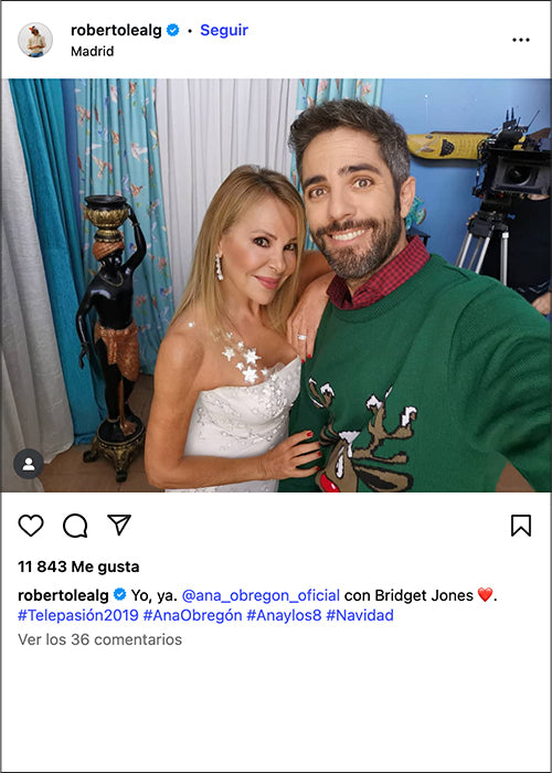 Roberto Leal Ana Obregón Jersey Navideño