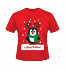 Camiseta Navideña Hombre y Mujer de Pingüino