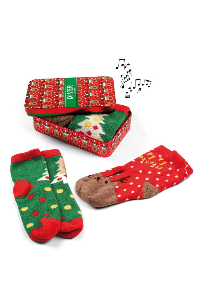Calcetines de Navidad Hombre y Mujer con Renos y Pinos