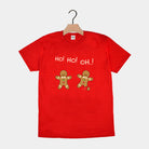 Camiseta Navideña Hombre Mujer Roja Gingerbreads