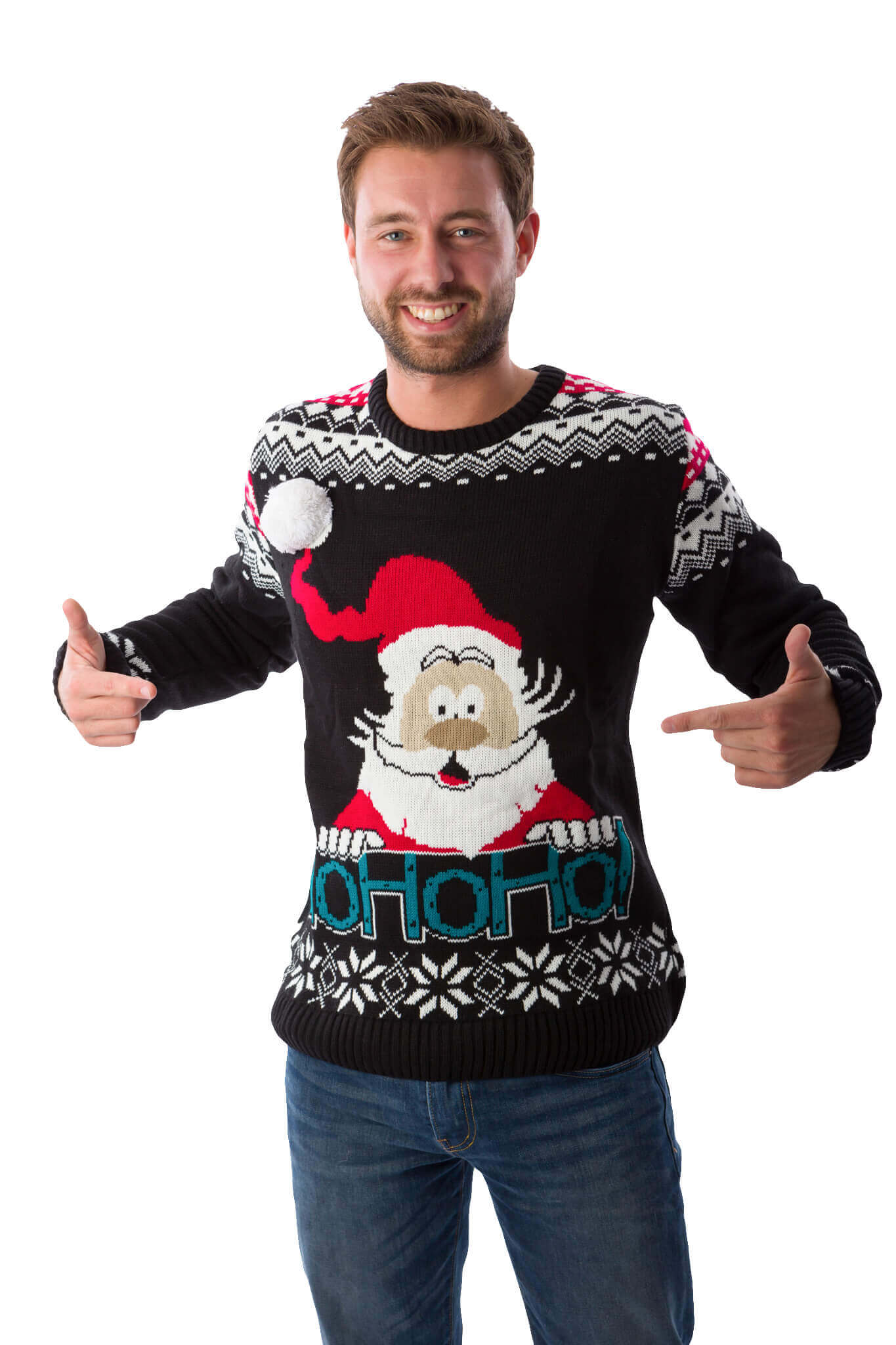 Jersey Navideño Hombre Papá Noel en 3D