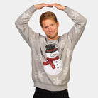 Jersey Navideño Hombre Gris con Muñeco de Nieve