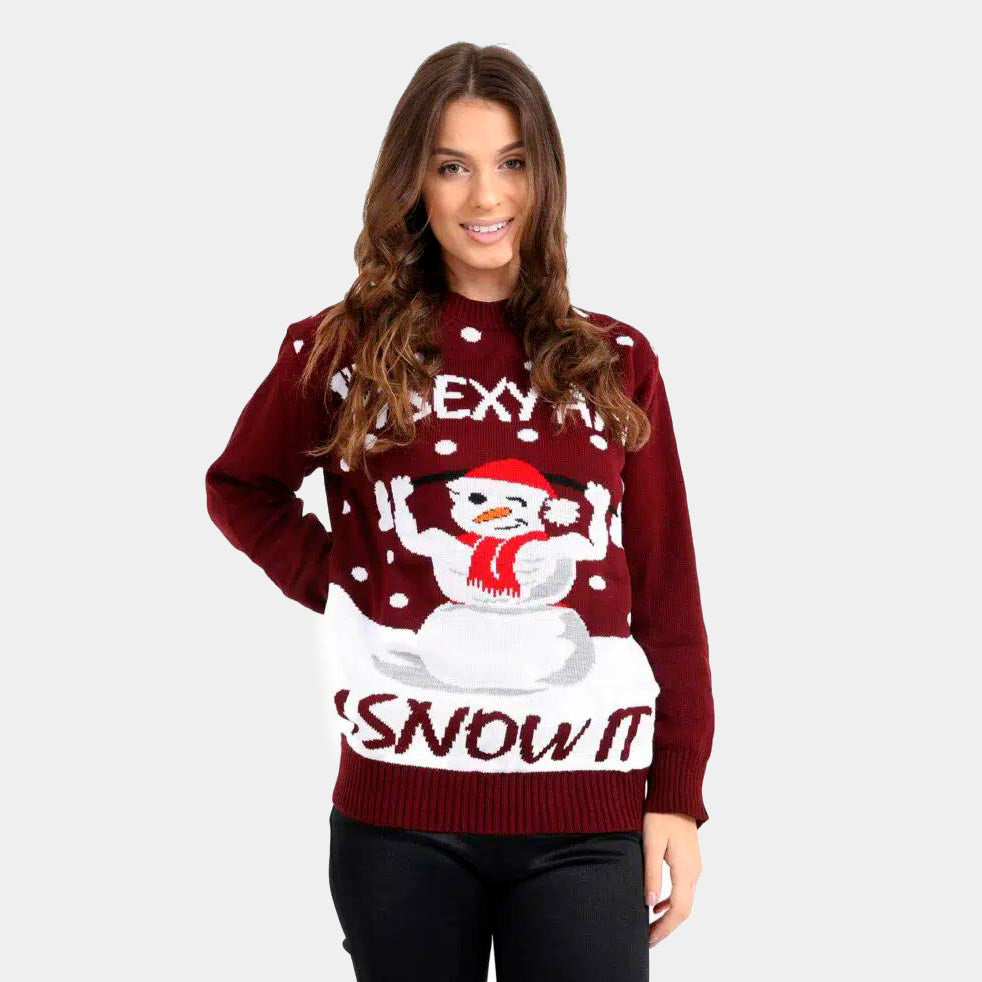 Jersey Navideño Muñeco de Nieve Sexy Mujer