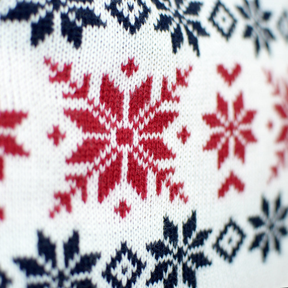 Jersey de Navidad para Hombre Santa y Rudolph Sonrientes Detalle Nieve
