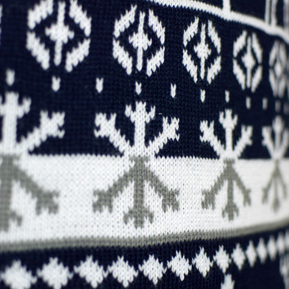 Jersey de Navidad para Familia cenefas de Renos y Árboles Detalle
