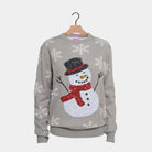 Jersey de Navidad Gris con Muñeco de Nieve