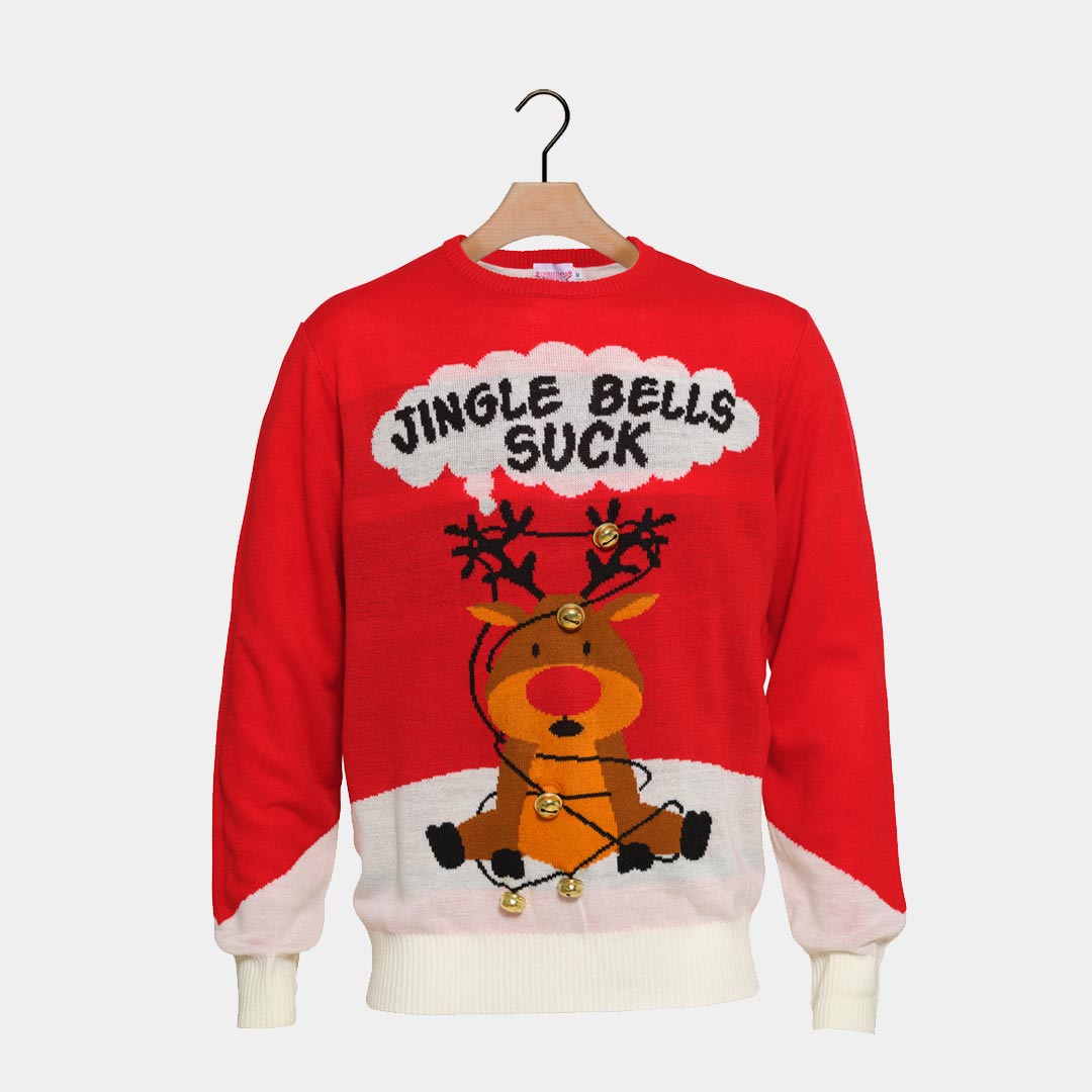 Jersey de Navidad Jingle Bells Suck Rojo