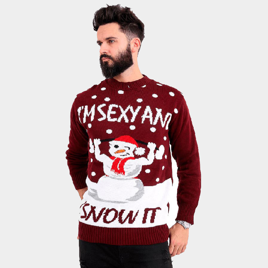 Jersey Navideño Muñeco de Nieve Sexy hombre