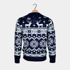 Jersey Navideño para Hombre con Renos y Estrellas Azul Nordic Espald