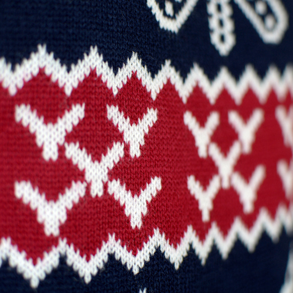 Jersey de Navidad para Familia Renos y Motivos Navideños Detalle