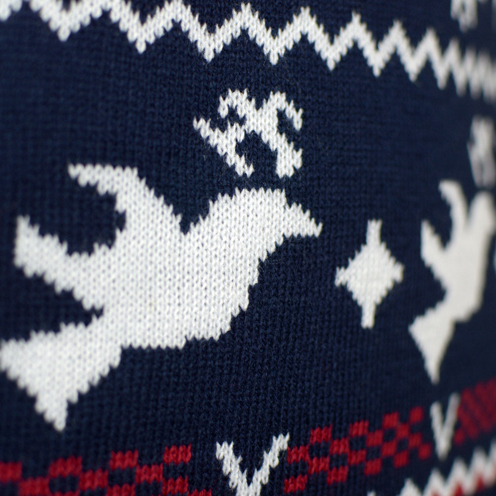 Jersey de Navidad para Familia Renos y Motivos Navideños Detalle Reno