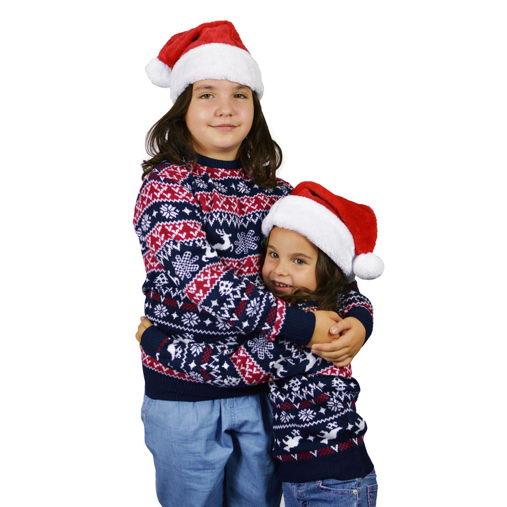 Jersey de Navidad para Familia Renos y Motivos Navideños Niñas