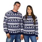 Jersey de Navidad Parejas Cenefas Renos y Árboles 