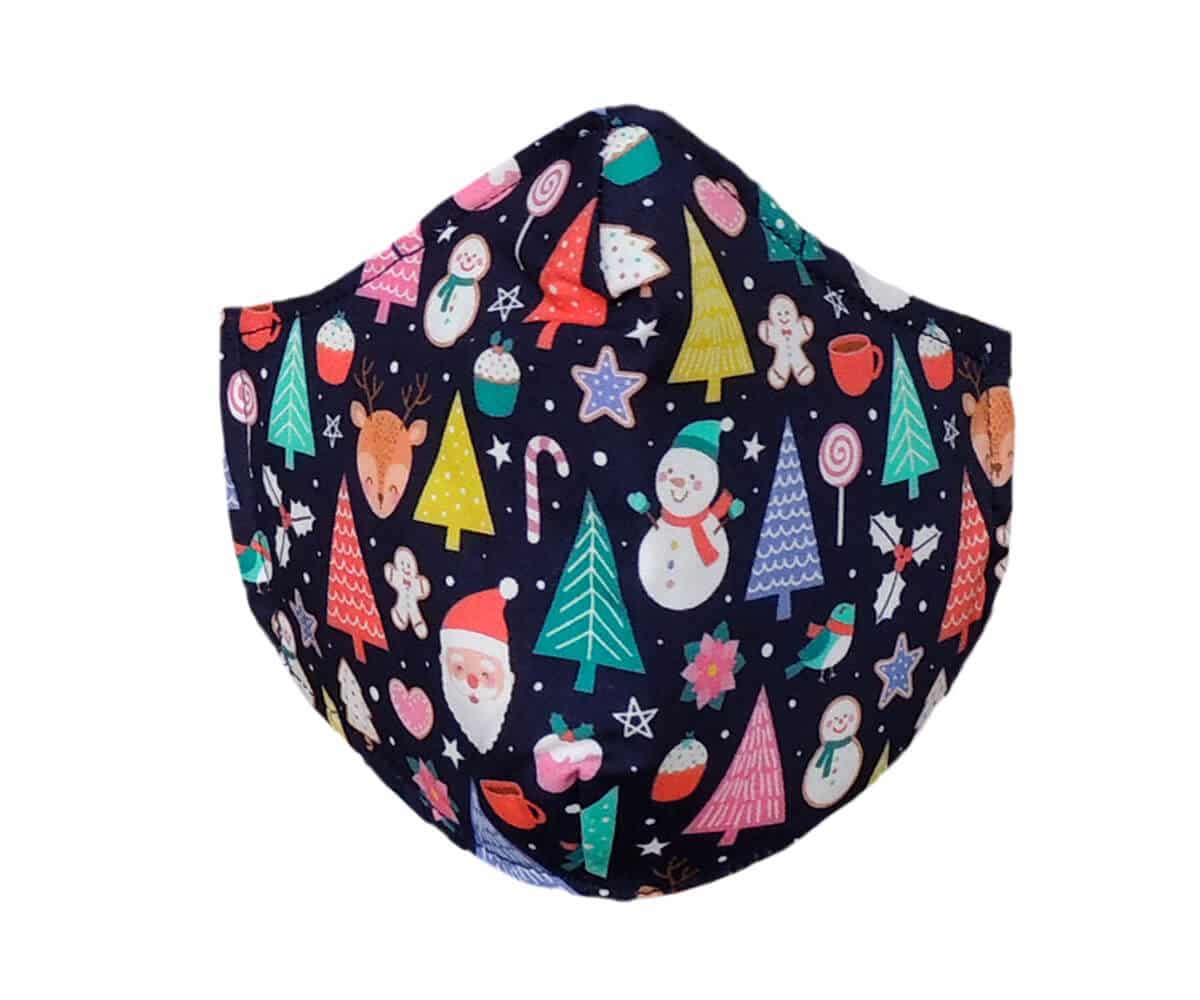 Mascarilla Navideña Niños JN Funny Christmas Colorines