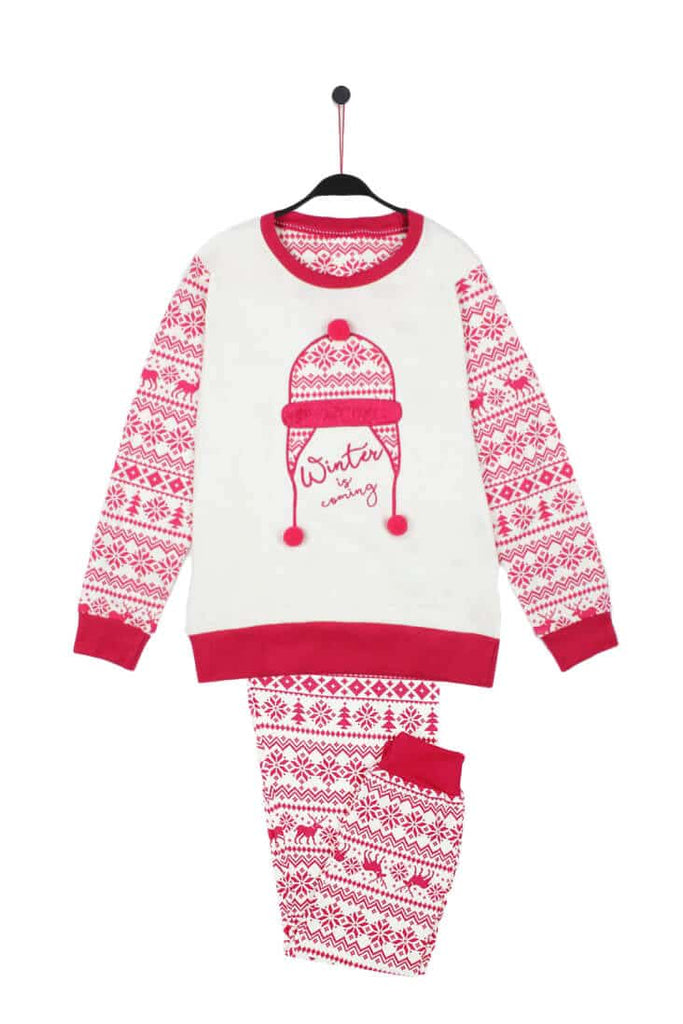 Pijama de Navidad Niños Burdeos Winter Is Coming