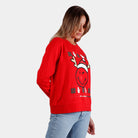 Sudadera Navideña Smile Mujer Roja