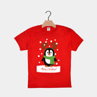 Camiseta de Navidad para Hombre y Mujer Roja con Pingüino 2021