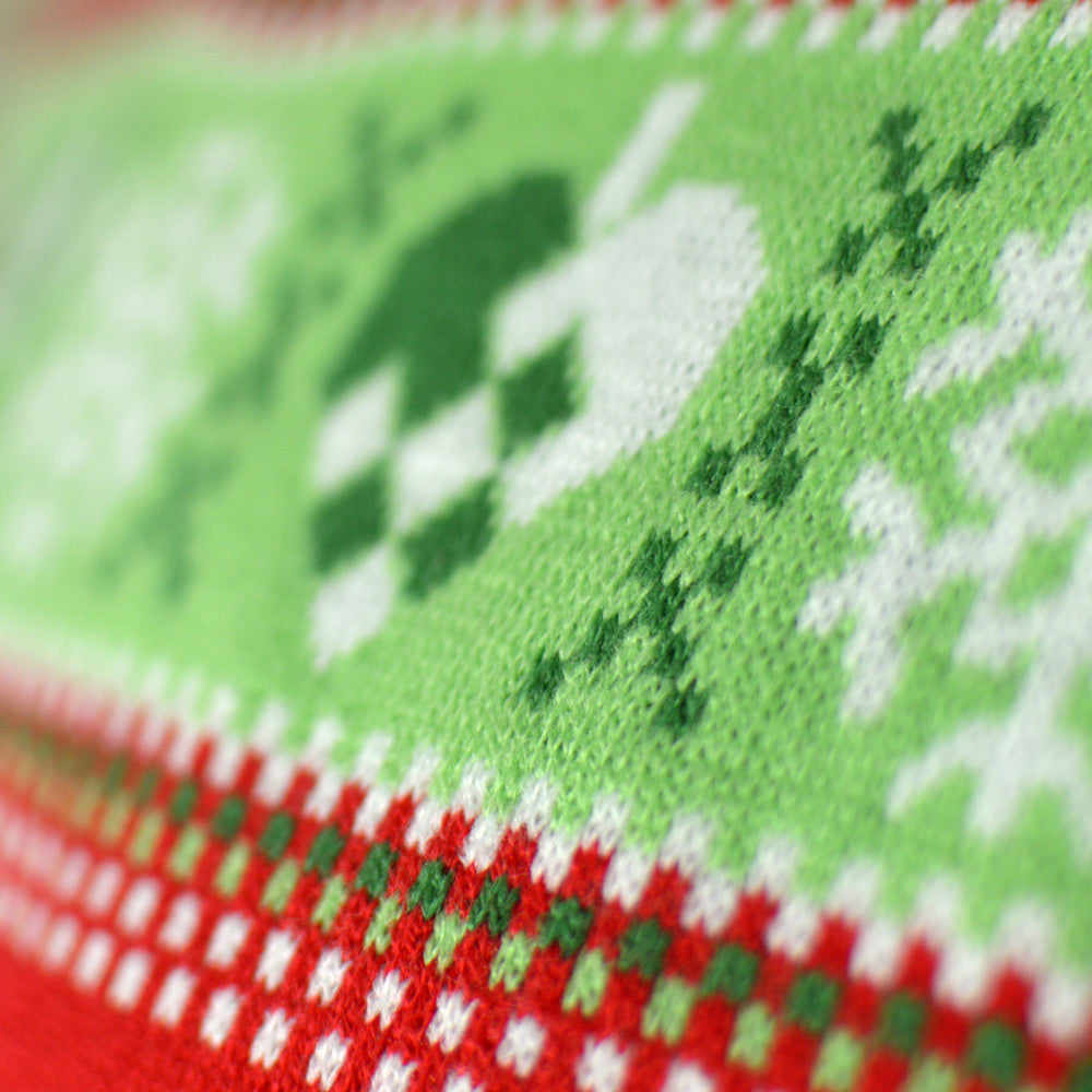 Jersey de Navidad con Luces LED para Hombre Rojo con Árbol Navidad detalle