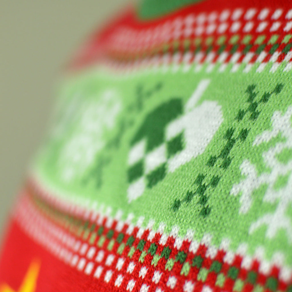 Jersey de Navidad con Luces LED para Niña y Niño Rojo Árbol Navidad Detalle