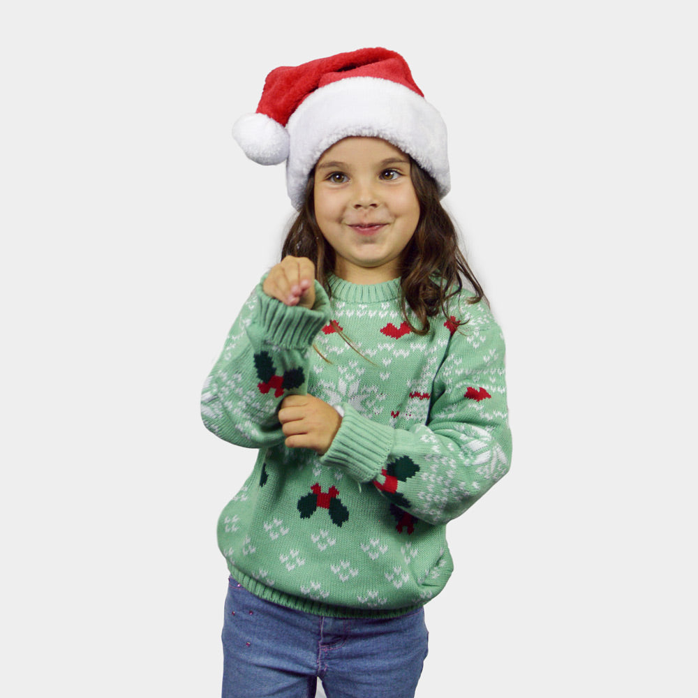 Jersey de Navidad para Familia Verde Sweet Christmas Niña