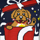 Jersey de Navidad para Mujer Feliz Navidog Detalle